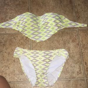 Yellow and grey bikini set